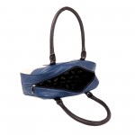 Beau Design Stylish  Blue Color Imported PU Leather Casual Handbag With Double Handle For Women's/Ladies/Girls